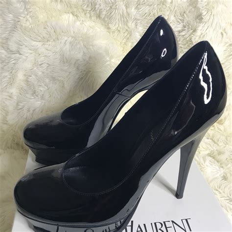 ysl tribute 105 pump|YSL heels black price.